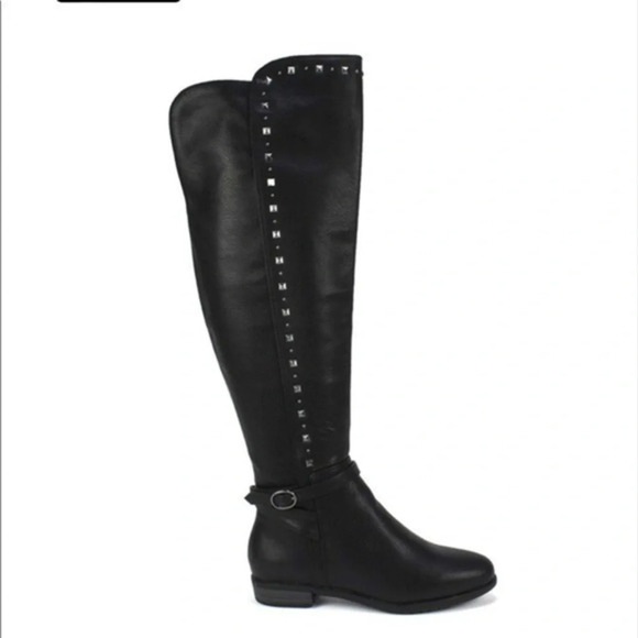 Rialto Ferrell Over The Knee Black Boots Size 6 - Picture 3 of 16